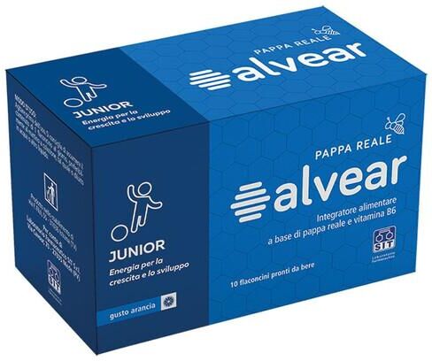 Alvear Junior Integratore Per La Crescita Con Pappa Reale Gusto Arancia 10 Flaconcini