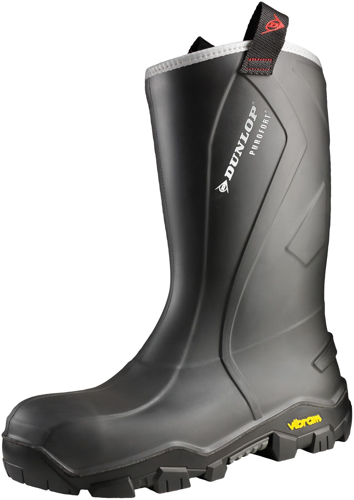Sicherheitsstiefel DUNLOP "Purofort+ Reliance full safety mit Vibram" Gr. 40, grau (grau (charcoal)), 40, Obermaterial: 100% Textilmaterial TEXMAT., Schuhe, Sicherheitsstiefel