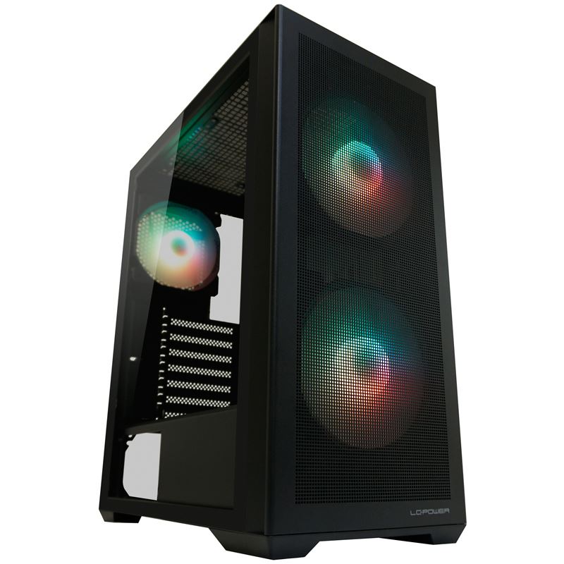 LC-Power 717B Meshwork_L Dark Midi Tower ohne Netzteil schwarz
