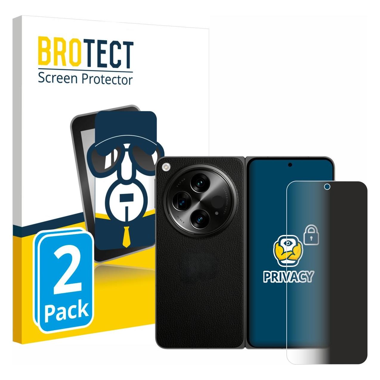 BROTECT Sichtschutzfolie Anti-Spy Privacy Folie Blaulicht-Schutz (OnePlus Open) (4353379)