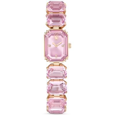 Quarzuhr SWAROVSKI "MILLENIA", rosa (rosa, roségoldfarben), Armbanduhren, Damen, Quarzuhr, Armbanduhr, Damenuhr, Swarovski-Kristalle, Swiss Made
