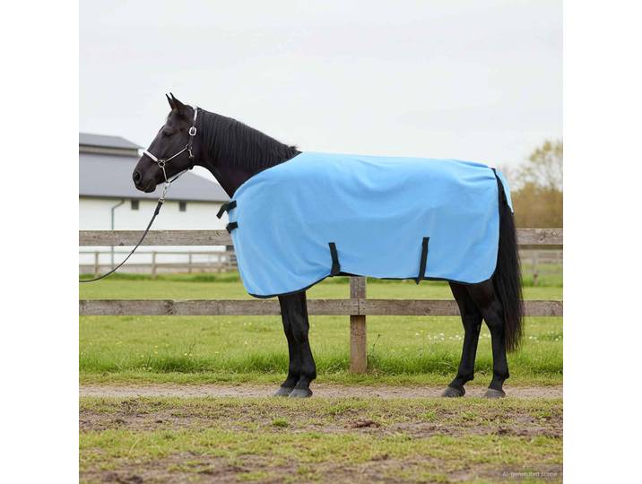 vidaXL Pferdedecke Volles Aqua 75 cm Polyester-Fleece