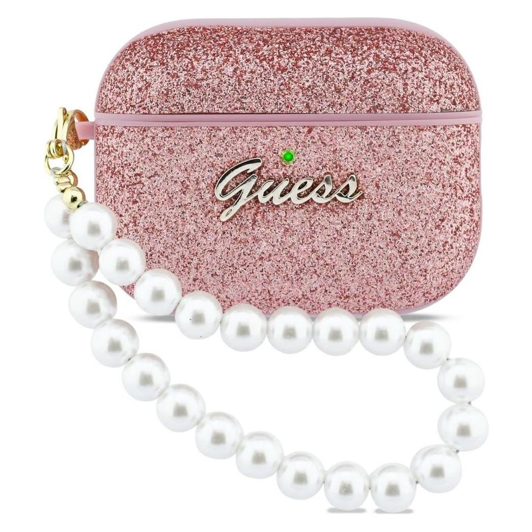 Guess Case Glitter Pearl Strap for AirPods Pro 3 pink (Kopfhörer Hülle) (GUAP3GLGPSP)