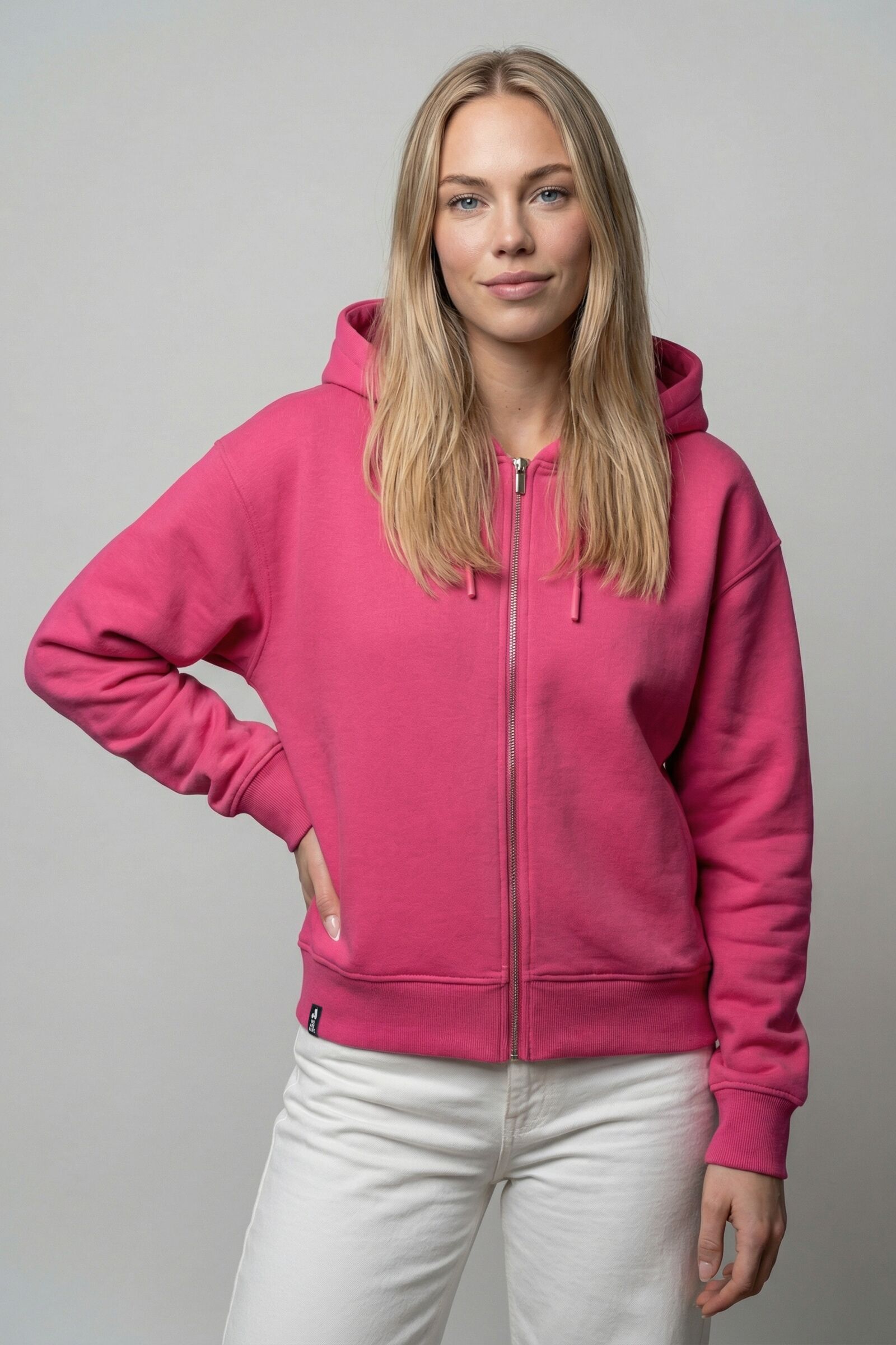 Sweatjacke ALIFE & KICKIN, Damen, Gr. XXL, hot pink, 60% Baumwolle, 40% Polyester, ohne Ausschnitt, Sweatjacken Sweatjacke hot pink XXL