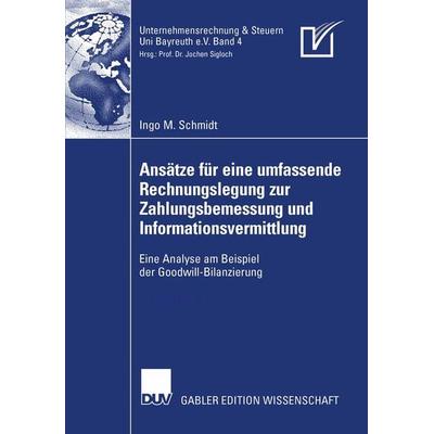 Ansätze für eine umfassende Rechnungslegung zur Zahlungsbemessung und Informationsvermittlung, Taschenbuch von Ingo M. Schmidt, Deutscher