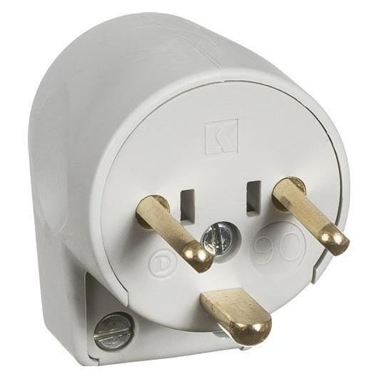 LK Stecker Typ 90EDB Winkel rund16A 250V hellgrau (210A5251)