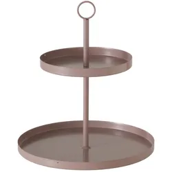 Boltze Etagere Samina aus Metall, 34 cm, Ø 30 cm, braun