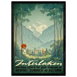 POSTER Interlaken Schweiz A3 Rahmenlos