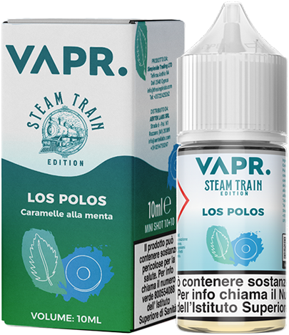 VAPR. Los Polos Steam Train Aroma Mini Shot 10ml Caramella Menta Ghiaccio