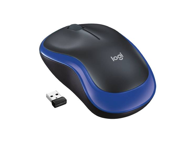 Logitech M185 Draadloze Muis Muis Blauw