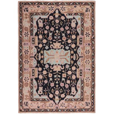 Wollteppich FLAIR RUGS "Blossom 3D Effekt", rosa, B:160cm H:5mm L:230cm, Wolle, Teppiche, Wolle, Teppich, Wohnzimmer, Schlafzimmer, Esszimmer