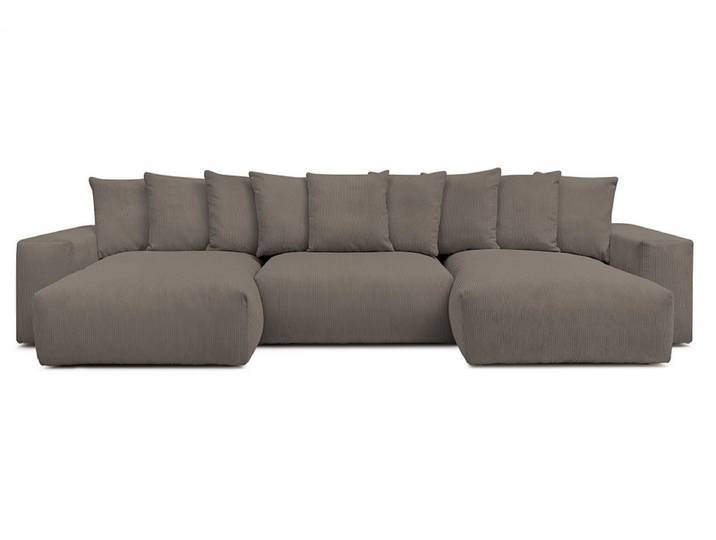 Wohnlandschaft BOBOCHIC VOLTAIRE Cord-Stoff taupe