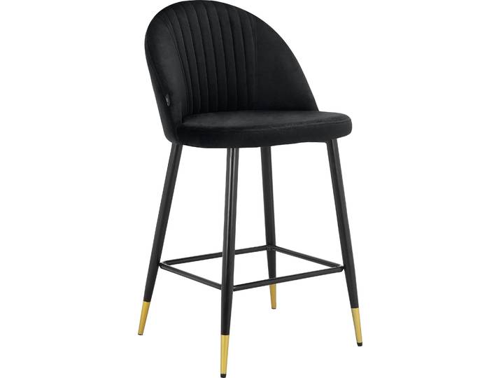 Bistrostuhl GOODPRODUCT Embrosse , schwarz, B:48cm H:96cm T:55cm, Stoff, Stühle, Bistrostuhl, mit Sitz und Rücken gepolstert, in schönem Velourstoff, Sitzhöhe 65 cm