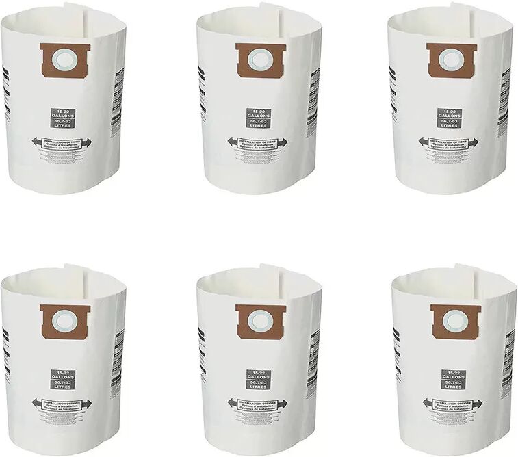 INF Staubbeutel kompatibel mit Shop-Vac-Staubsaugern (6er-Pack) 15-22 Gallonen