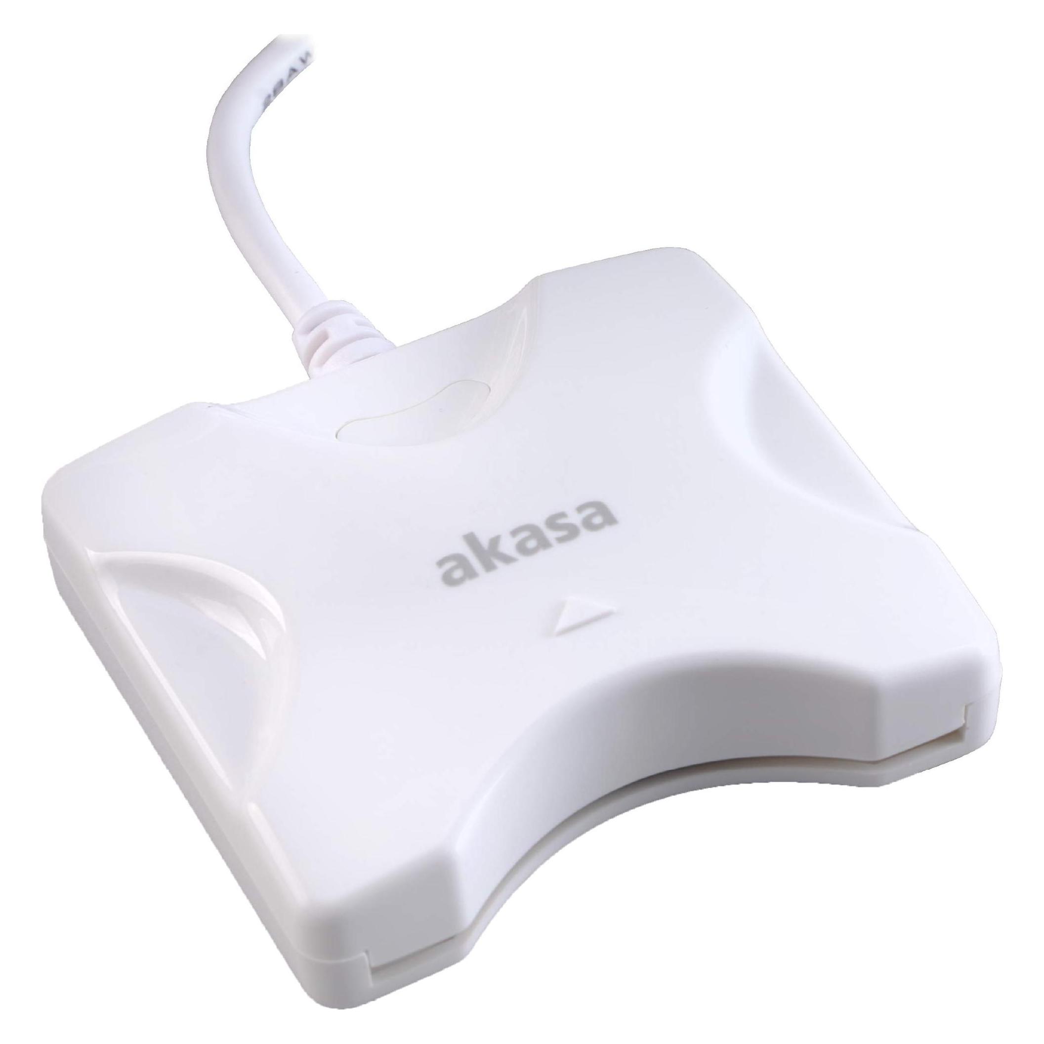 Akasa externí ÄteÄka Smart karet - bílá (USB 2.0, USB 3.0) (AK-CR-03WHV2)