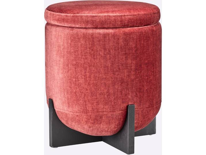 Hocker HEINE HOME, rot (bordeaux), B:39cm H:48cm T:39cm, Hocker, Hocker