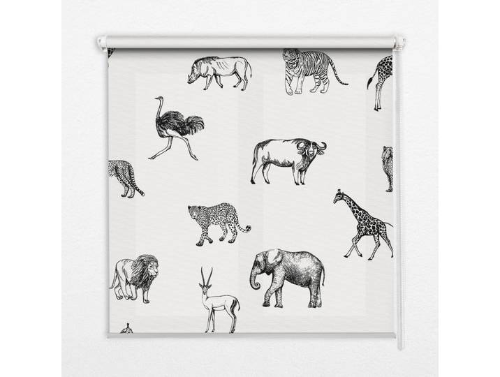 INNENROLLO - Fensterrollo - Rollo - 60x40 cm - Tiere