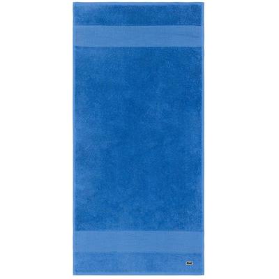 Handtuch LACOSTE "LLECROCO", blau (aerien), B:50cm L:100cm, Frottier, Obermaterial: 100% Baumwolle, Handtücher, mit Label-Applikationen