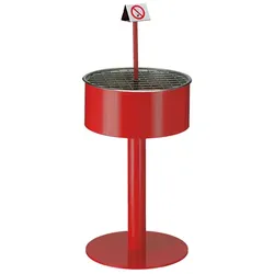 Standascher rot Metall mit Aluminium-Einsatz