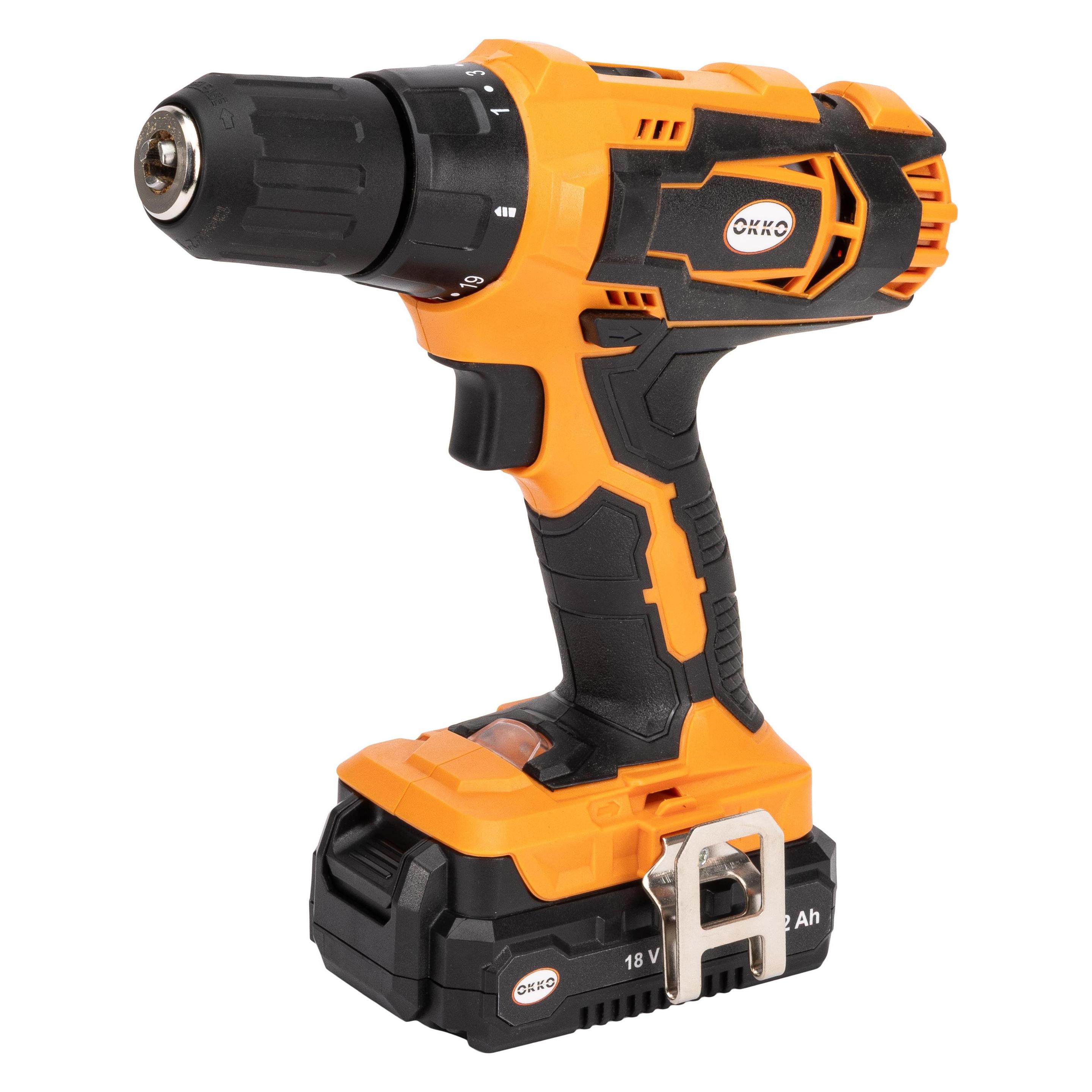 Okko Cordless drill TC8303S-18V-13, 18 V, 2 Ah (Bohrschrauber) (TC8303S-18V-13)