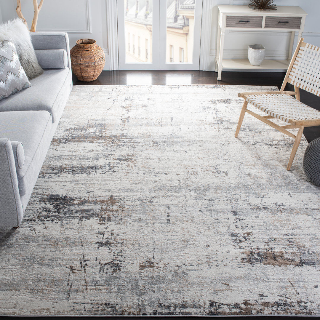 Rio Area Rug Ivory / Grey Rectangle 236 x 305cm
