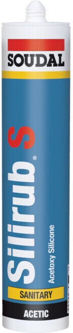 Soudal SILIRUB S Silicone sanitaire 300 ml cartouche Manhatten (102031)