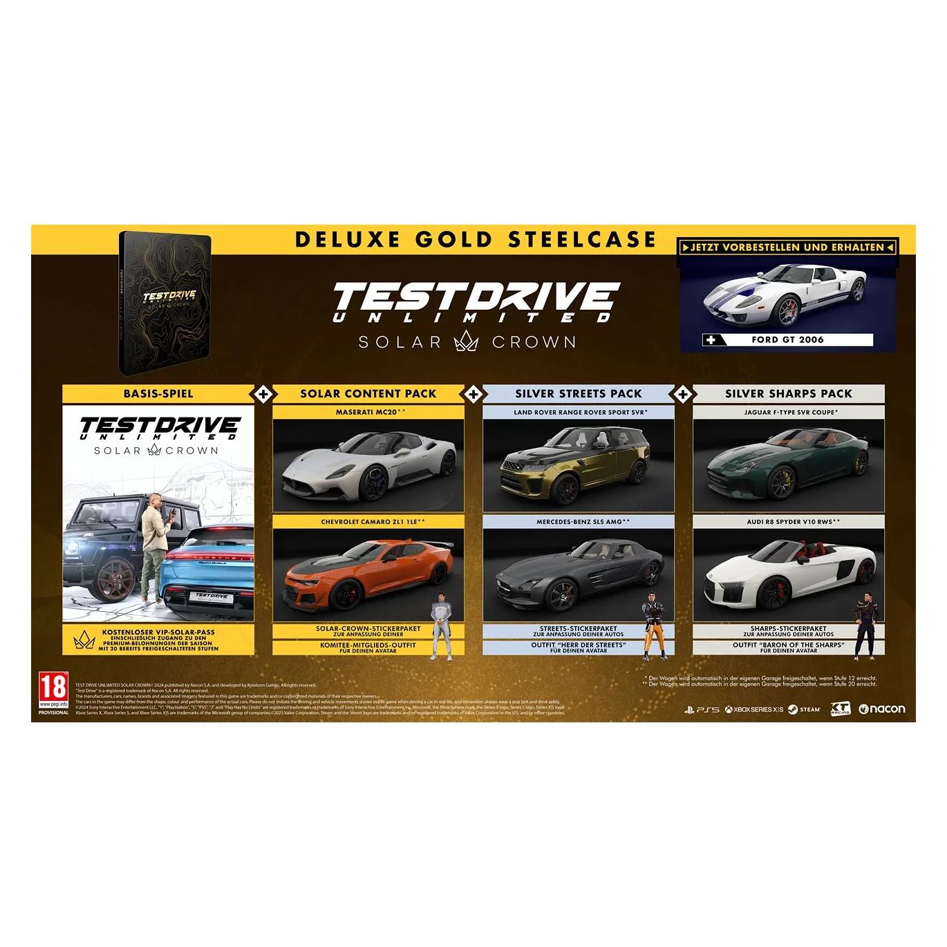 Bigben Test Drive Unlimited Solar Crown PS-5 Gold (PS5, EN) (46459148)