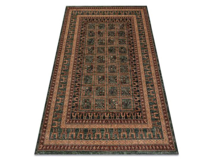 Tapis en laine KASHQAI 4349 400 oriental cadre vert - 240x340 cm