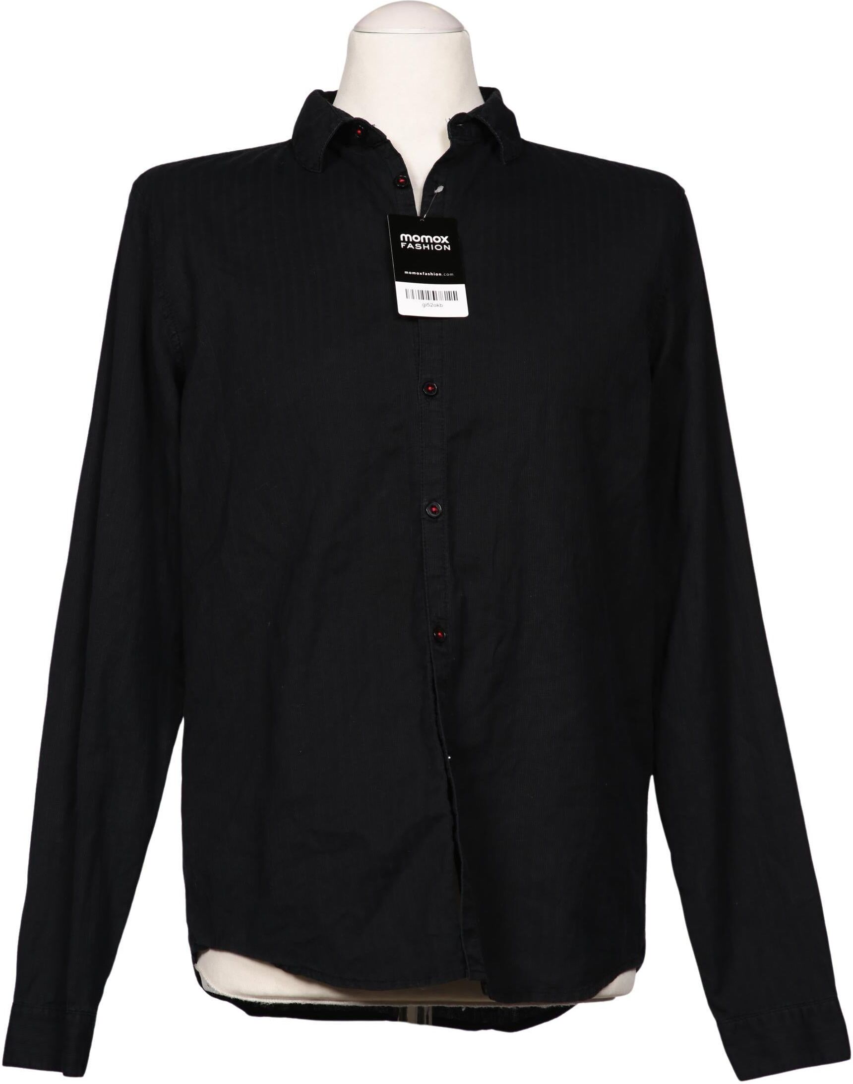 Outfitters Nation Herren Hemd, Schwarz, Gr. M, Synthetik / Baumwolle - Second Hand