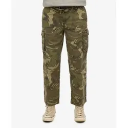 Superdry für Herren. M7011389A Parachute Light Cargo-Hose grün (30/32), Lässig, Camouflage, Baumwolle