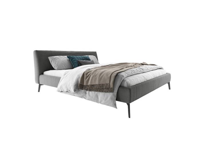 Kawola Polsterbett Valerie Grau Cord, Textil, 180x200 cm, Schlafzimmer, Bett, Polsterbetten