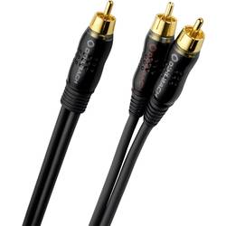 Oehlbach D1C23711 Cinch Audio Y-Kabel [2x Cinch-Stecker - 1x Cinch-Stecker] 12.50 m Anthrazit