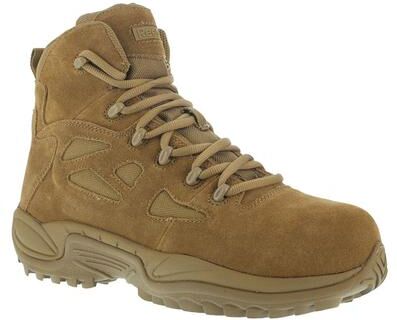 "Reebok Work Rapid Response RB 6"" - Mens 9.5 Tan Boot Medium"