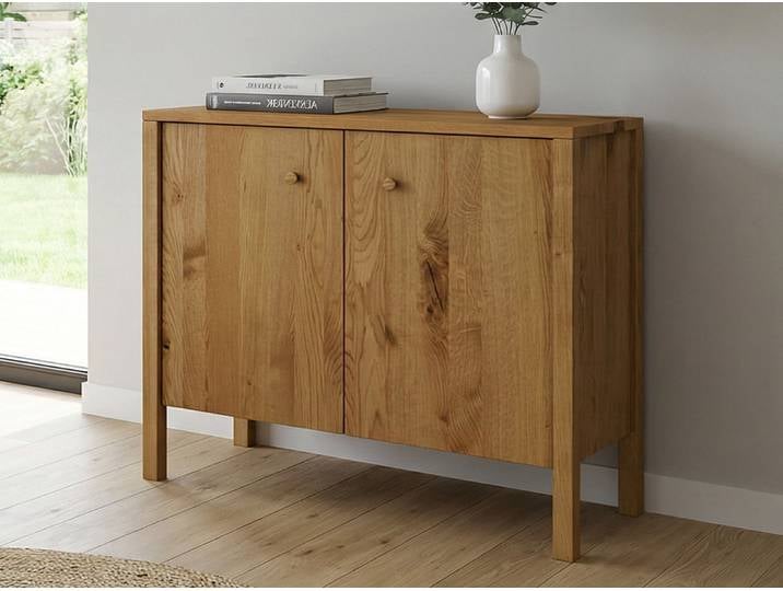 Kommode Wildeiche „Gustav“ 100 cm mit Türen Massivholz Wildeiche