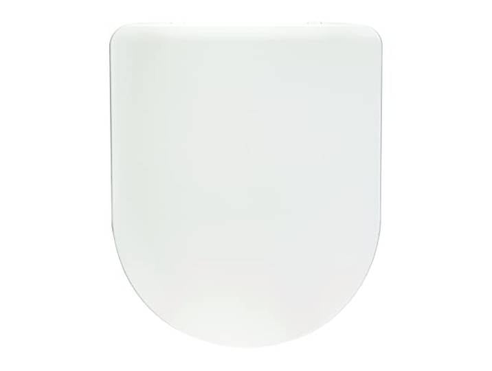 Wirquin 20721280 Abattant WC Amiral Blanc Thermodur\, frein de chute\, déclipsable\, top fix\, charnières inox\, forme D