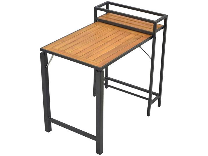 Gartentisch MERXX Santorin , braun (graphit, natur, graphit, natur), B:93cm H:87cm T:60cm, Tische, Gartentisch, BxTxH: 93x60x87 cm