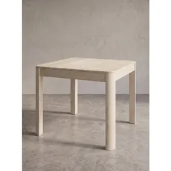 Esstisch Mango Massivholz Weiß-Mango 80x80x76 cm - CHARENTE   Kadima