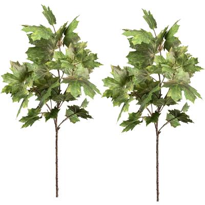 Kunstzweig CREATIV GREEN "Ahornzweig", grün, H:110cm, Kunstpflanzen, Kunstzweig, mit detailgetreuen Blättern
