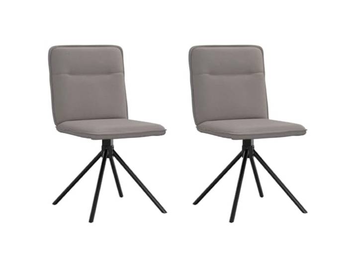 HGPOTUY Esszimmerstühle 2er Set Taupe Stoff 360 Grad Drehbar, Metallgestell, Polyester, Schaumstoffpolsterung, Wohnzimmer