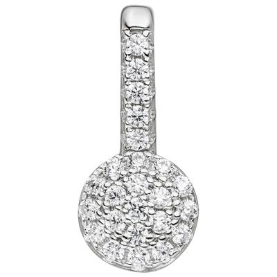 Kettenanhänger JOBO "Anhänger mit 24 Zirkonia", silber (silber 925), Schmuckanhänger, Damen, Silber 925 (Sterlingsilber), Kettenanhänger, 925 Silber