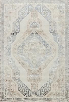 MDA Rugs Omari Collection Cream/Grey Abstract Traditional Area Rug