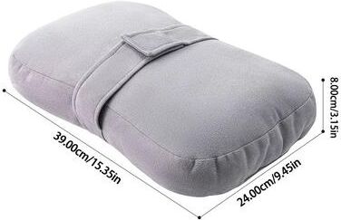 Inspired Finds Adjustable Memory Foam Knee Pillow For Side Sleepers With Leg Support Strap grey