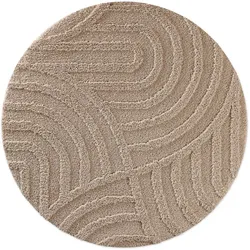 WECONhome Badteppich Fiete sand beige 80 cm rund