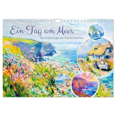 Ein Tag am Meer - Durch die Augen der Impressionisten (Wandkalender 2027 DIN A4 quer), CALVENDO Monatskalender