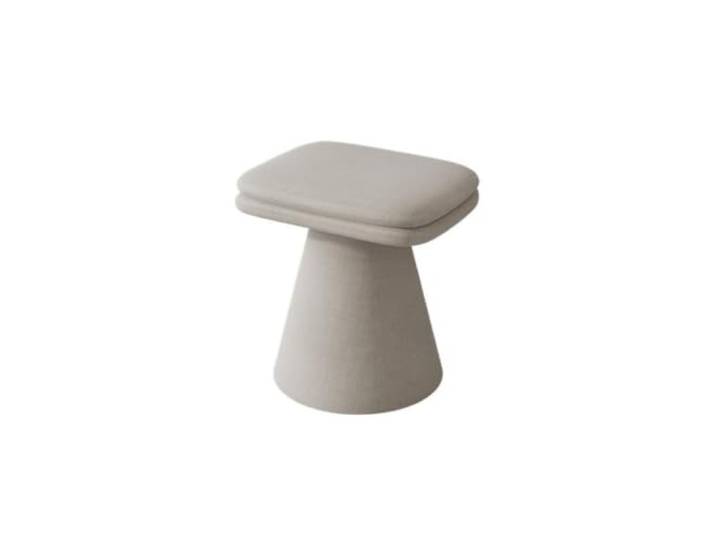 Zymjzbetic Schminkhocker Minimalistischer Schminkhocker in Pilzform Gepolsterter Sitz, süßes Make-up for Schlafzimmer, Ankleidezimmer(Milk gray rotatable)