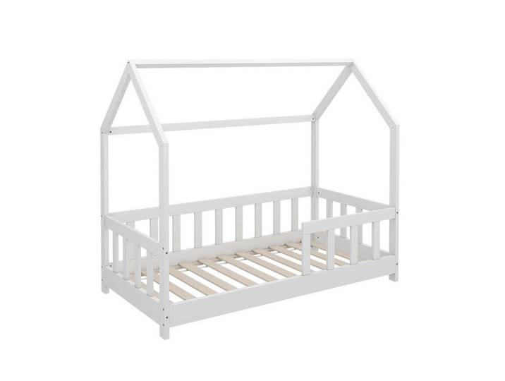 VitaliSpa Hausbett Michelle Weiß 70x140 cm mit Rausfallschutz, Holzwerkstoff, Rechteckig, 70x140 cm, Baby- und Kindermöbel, Kinderzimmer & Jugendzimmer, Kinderbetten
