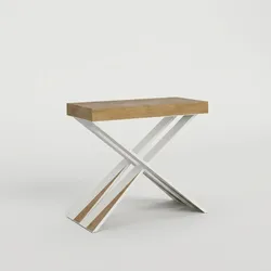 Itamoby Ausziehbare Konsole 90x40/300 cm Diago Natureiche mit weißem Rahmen