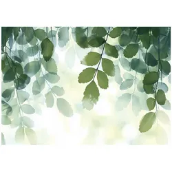 FOTOTAPETE Blätter Natur Grün Vlies Tapete Wohnzimmer 250x175