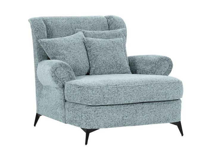 Landscape Xxl-Sessel, Türkis, Metall, Füllung: Schaumstoffflocken,Schaumstoffflocken, 125x102x137 cm, Stoffauswahl, Wohnzimmer, Sessel, XXL-Sessel