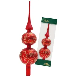 Krebs Glas Lauscha, Christbaumschmuck, Baumspitzen aus Glas 33 cm
